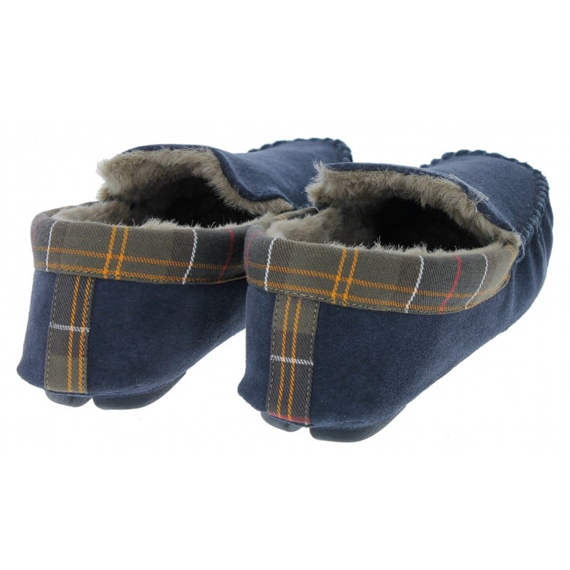 Barbour Monty Slippers in navy suede